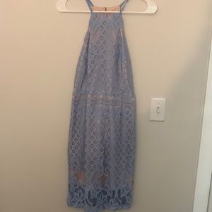 Women’s blue and lace Lulu’s dress